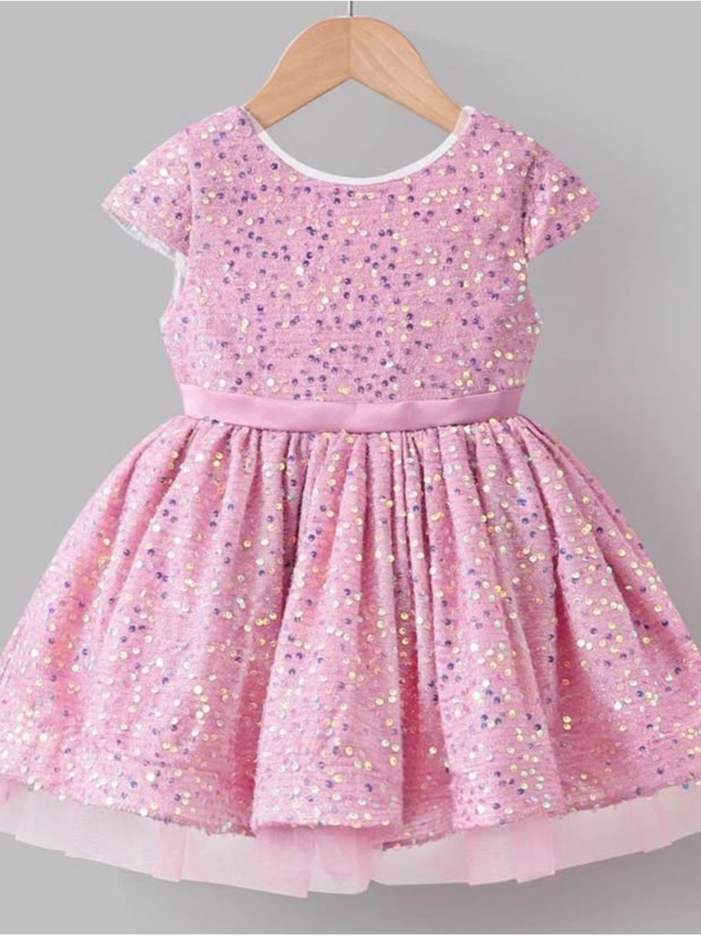 Pink Sequin Party Dress for Girls